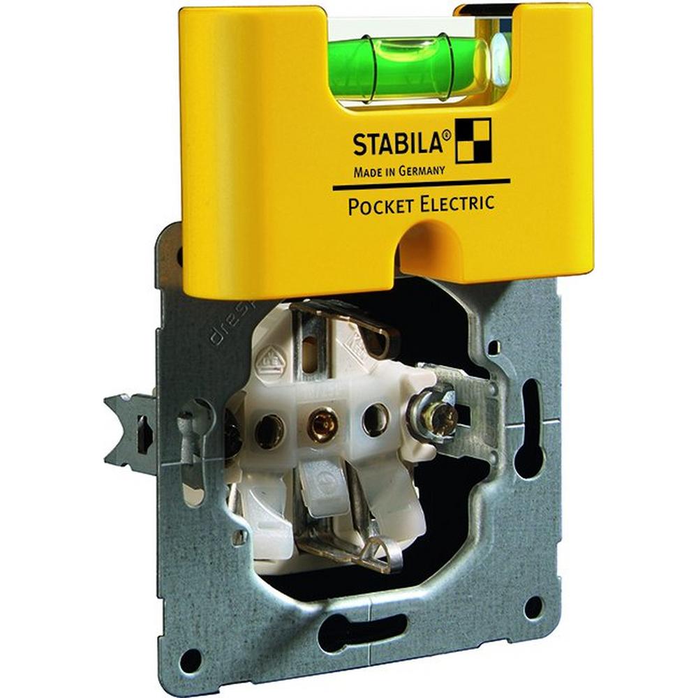 STABILA Wasserwaage Pocket Electric, 7 cm, mit Seltenerd-Magnetsystem