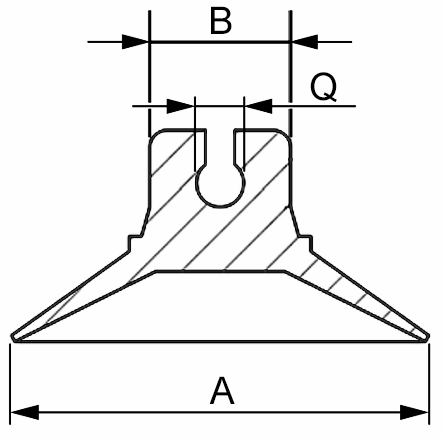 Saugnäpfe – Maßzeichnung