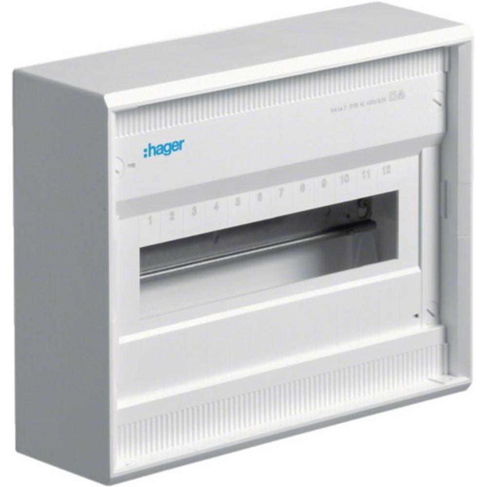 Hager VA12CN, Kleinverteiler volta, Aufputz, 1x12 PLE, IP30, Schutzklasse II, ohne Tür
