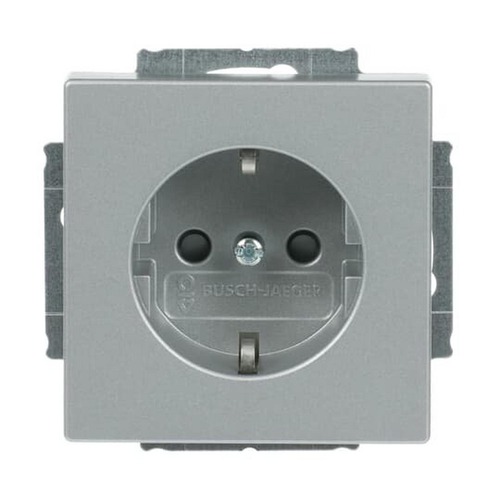 Busch-Jaeger SCHUKO® Steckdosen-Einsatz Safety+ alusilber - Plattform 63