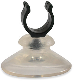 Haftsauger 30 mm – Saugnapf Weich-PVC natur, mit Clip