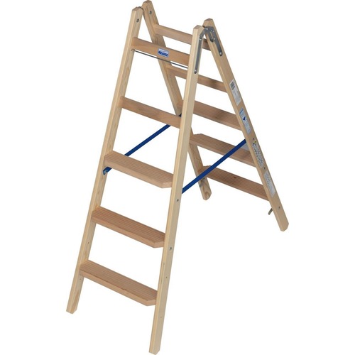 Krause Holz Stufen/Sprossen Doppelleiter 2x5