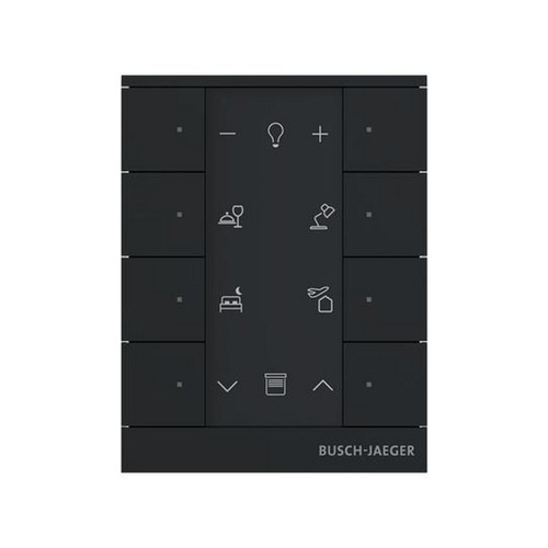 Busch-Jaeger Busch-Tenton®, 8-fach, Bedienelement, schwarz matt, für Busch-free@home®