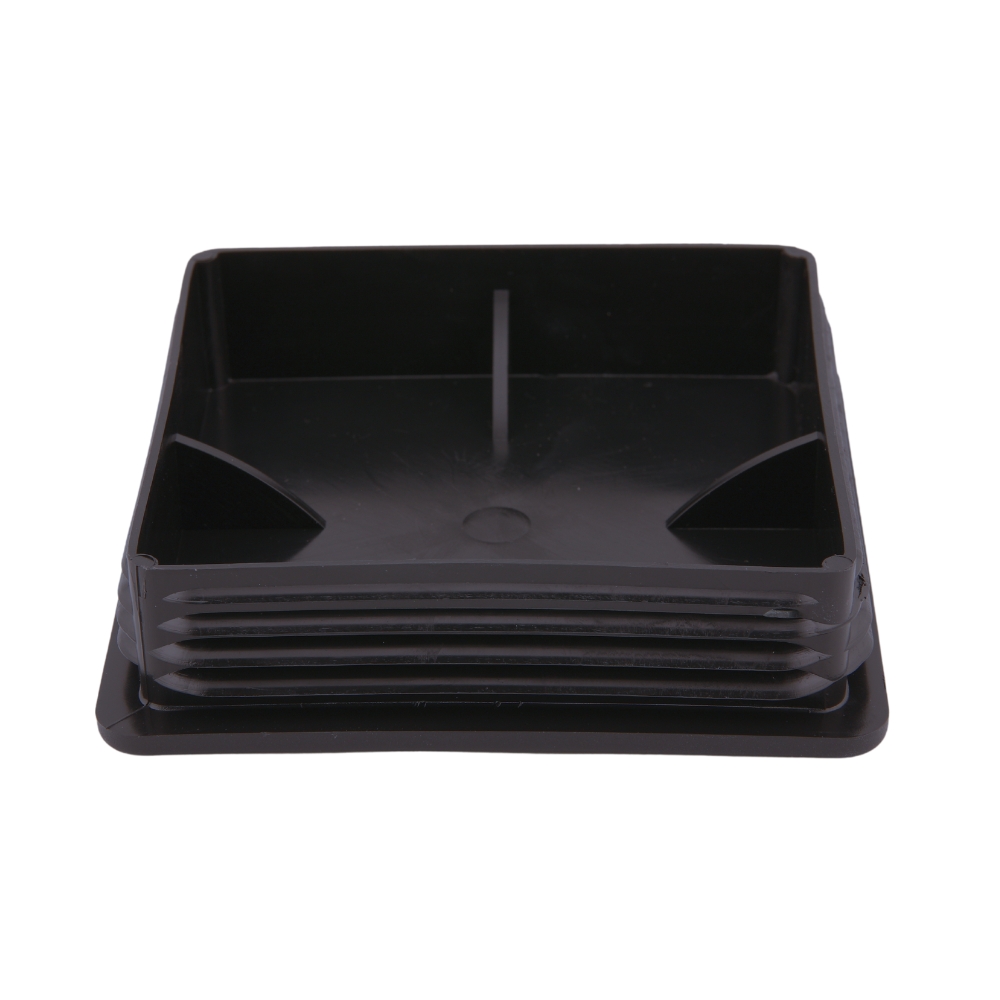 Lamellenstopfen quadratisch 75/75x2-4,5 – PE schwarz