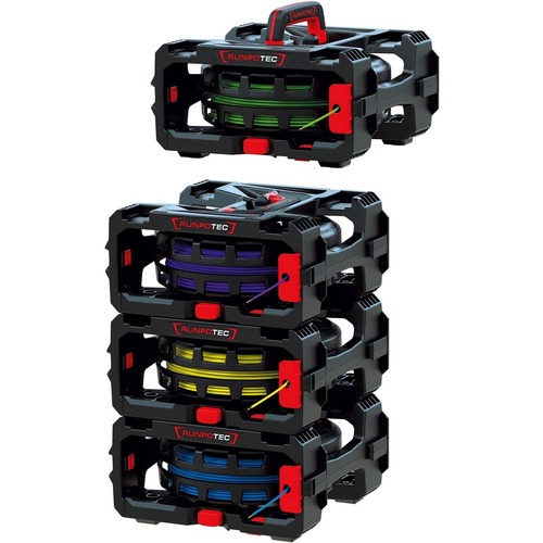 Runpotec CB 260 Cable Box-Einzeladerabroller, 4 Boxen, für Verwaltung v. Kabeln, Drähten od. Einzeladern, stapelbar u.modular erweiterbar, Baustellentauglich