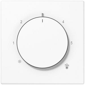 Jung Abdeckung für Thermostat, Temperatursymbol, Thermoplast, Serie LS, alpinweiß (LS1749BFWW)