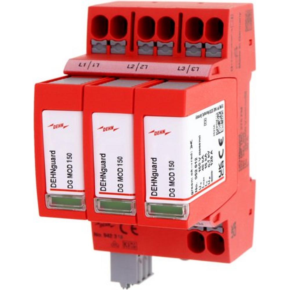DG MP TNC 150 FM, Überspannungsableiter Typ 2+3 DEHNguard MP FM 3-polig Uc 150V TNC