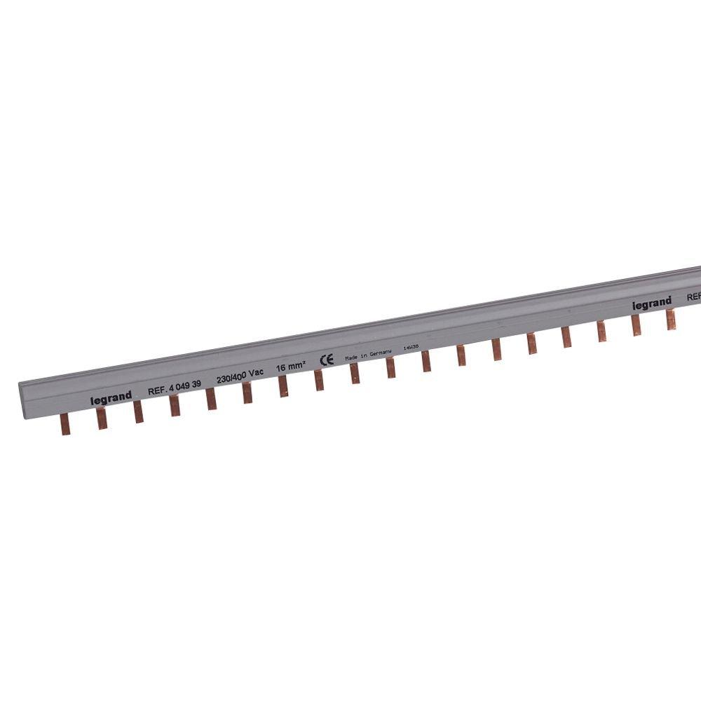 404939, Stiftkammschiene, 2-polig, 1 m, 16 mm²