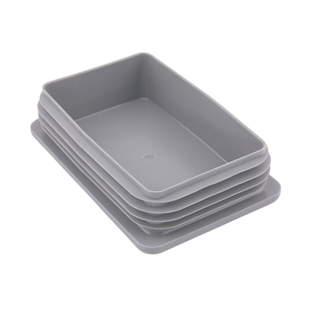 Lamellenstopfen rechteckig 100/25 x 1,5-3 – PE grau
