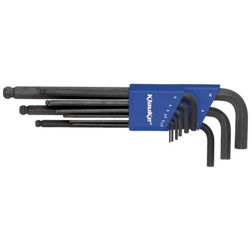 Klauke Kugelkopf-Sechskant-Winkelschraubendreher-Set, 9-teilig