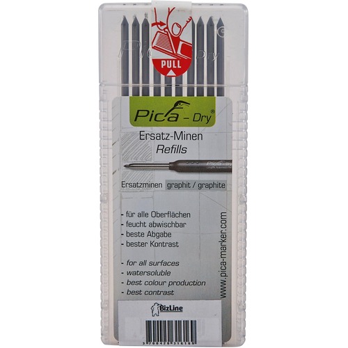 BizLine Ersatzminen für Grafitminen-Bleistift PICA DRY BIZ 790 214 (x 10), Preis per VPE, VPE = 10 Stück