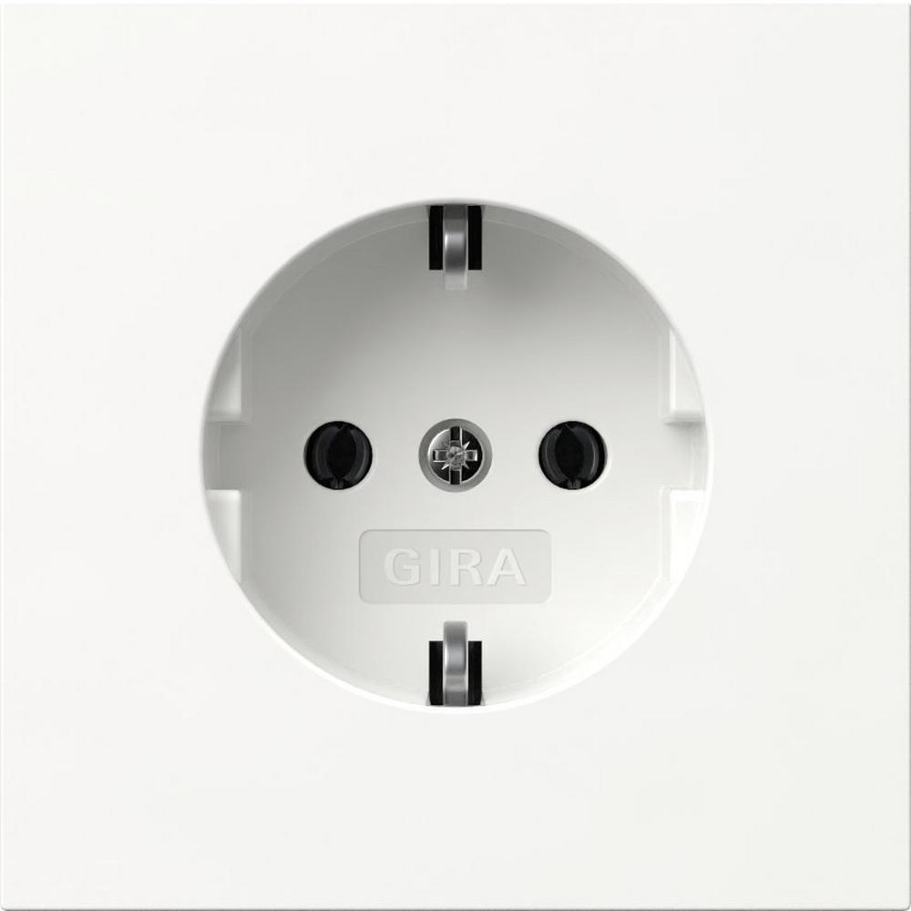Gira 418870, SCHUKO-Steckd. Flächenschalter Reinweiß