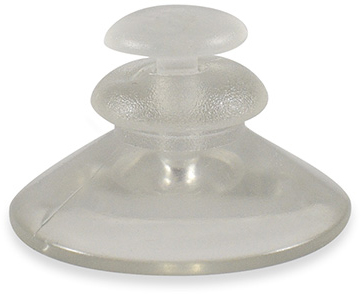Haftsauger 30 mm – Saugnapf Weich-PVC natur, mit Plexi Dorn