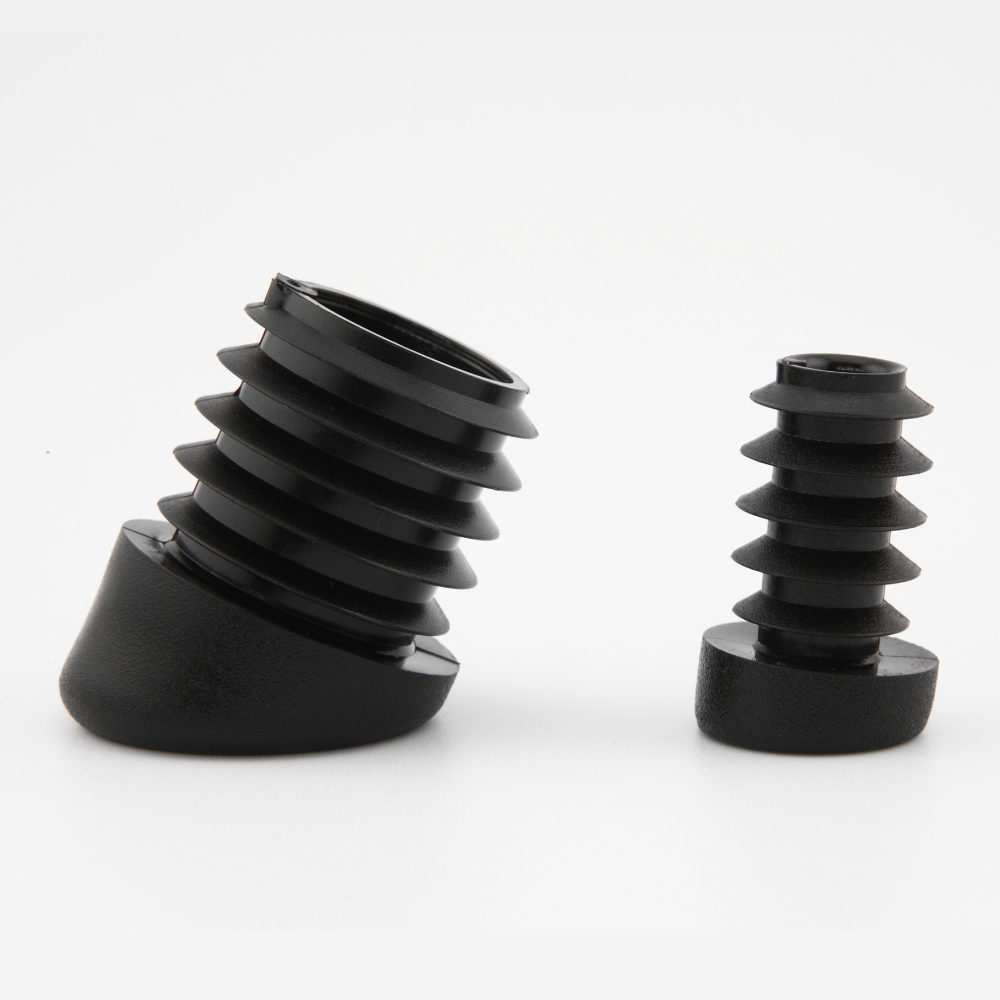 Lamellenstopfen schräg, rund 16x2-2,5 – PE schwarz, Winkel 6°