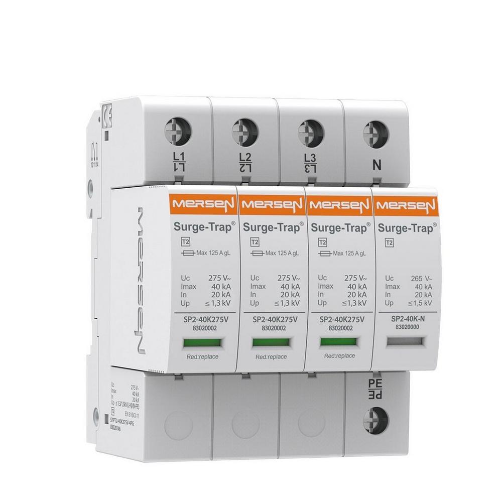 STPT2-40K275V-4PG, Überspannungsableiter Typ 2 40kA Uc275V 3+1 TT 4-polig 4TE steckbar