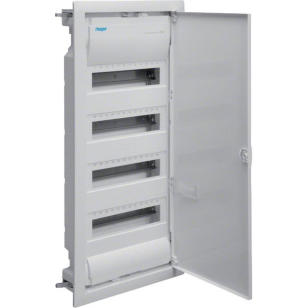 Hager VH48NC, Kleinverteiler volta, Hohlwandverteiler, 4x12 PLE, IP30, SKII, Stahlblechtür