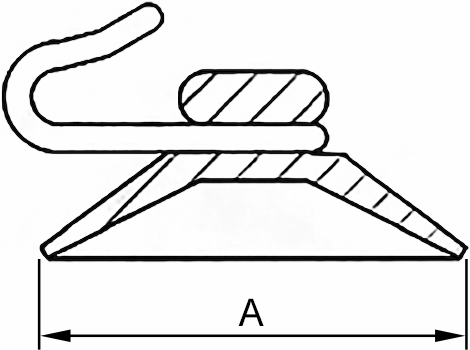 Saugnäpfe – Maßzeichnung