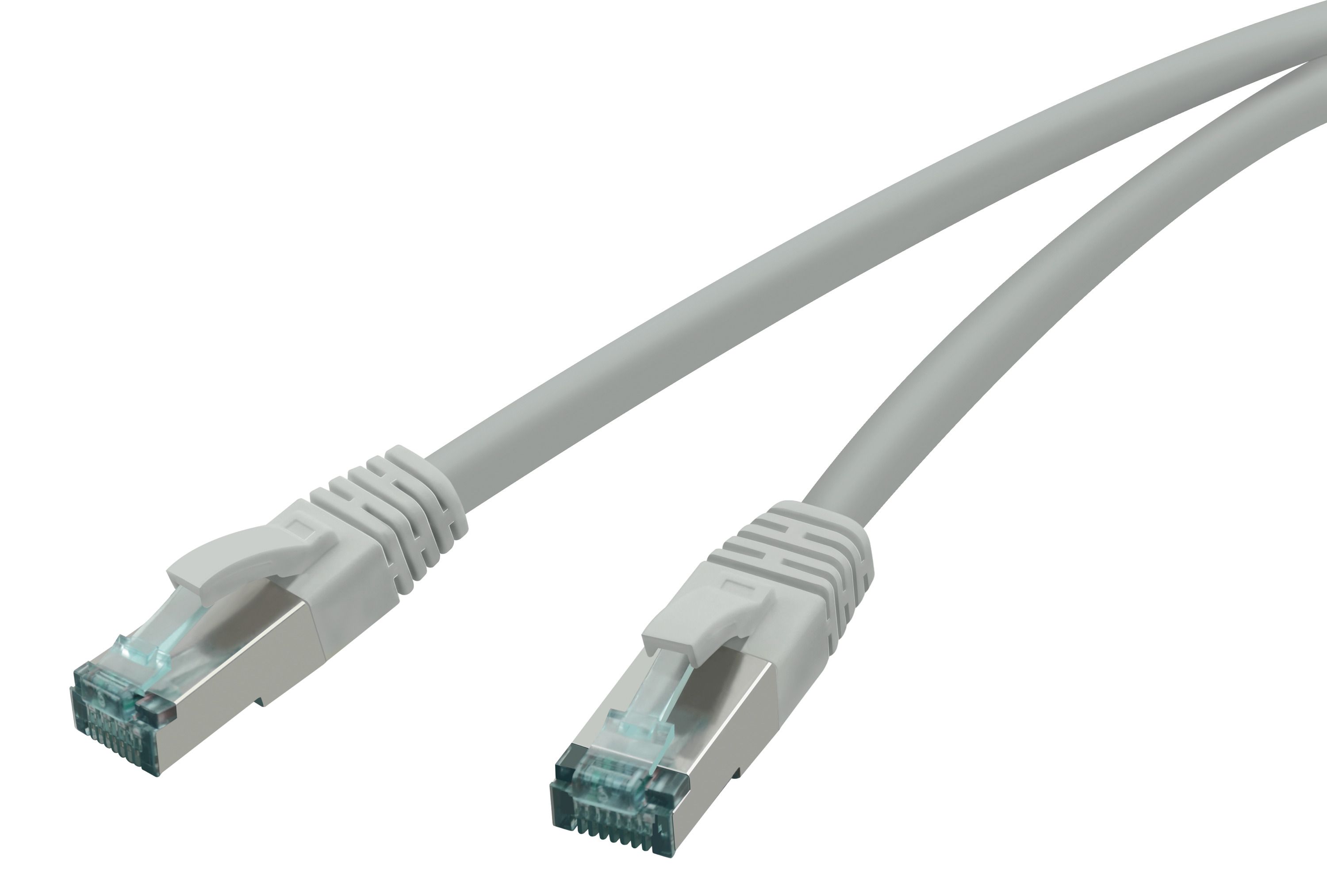 RED Patchkabel Cat.6a grau 0,25 m S/FTP, AWG 27/7