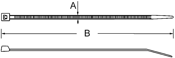 Kabelbinder – Maßzeichnung