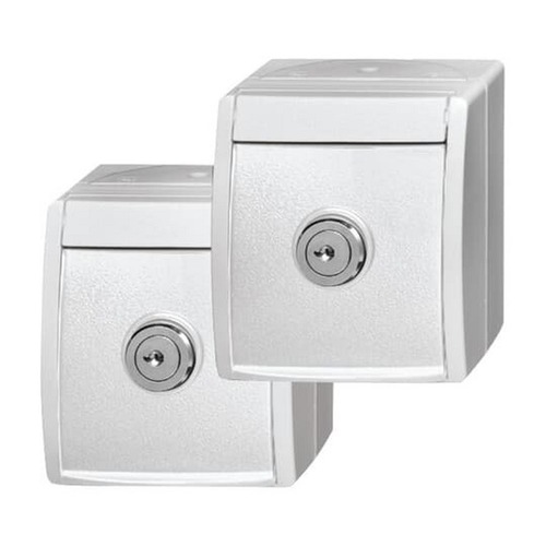 Busch-Jaeger 2 SCHUKO® Steckdosen mit Klappdeckel und abschließbar, gleich schließend 16 A