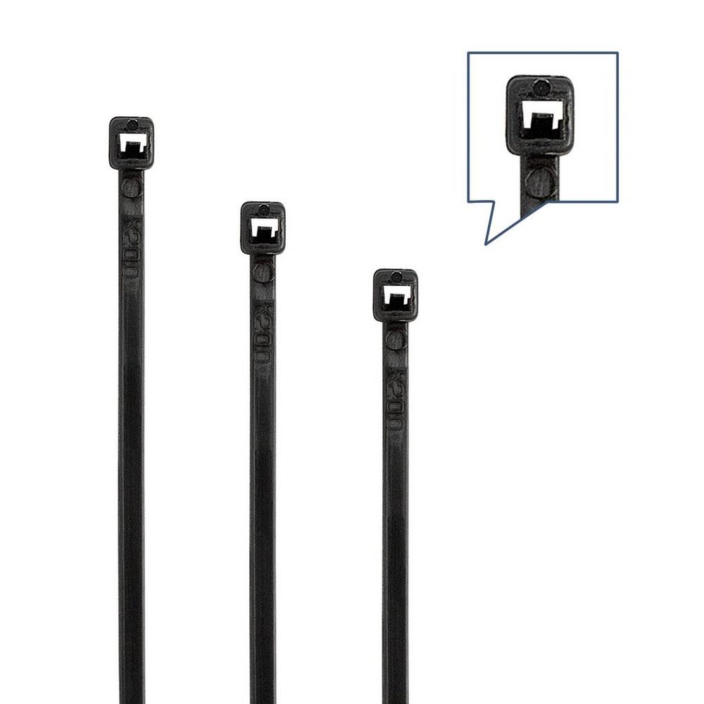 Newlec NKABI2,5X100HDBL.01, Kabelbinder 2.5x100 mm, schwarz, besonders UV-witterungsbeständig