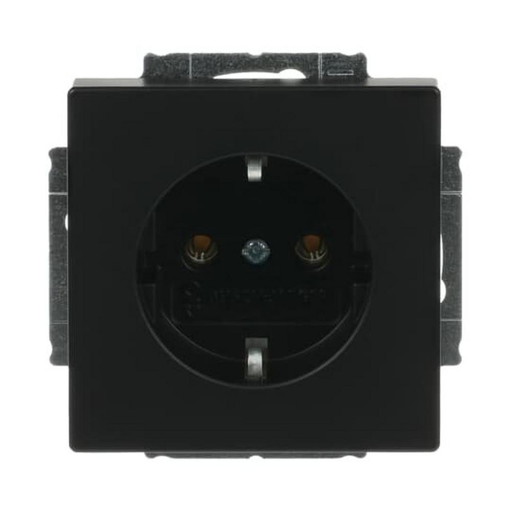 Busch-Jaeger 20 EUC-885, SCHUKO® Steckdosen-Einsatz schwarz matt - Plattform 63