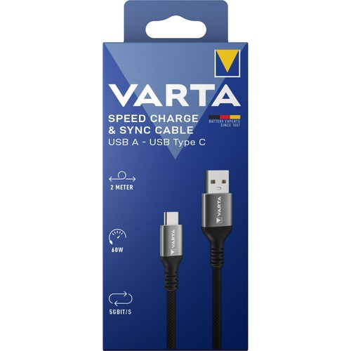 Varta Consumer Lade und Daten-Kabel Speed USB-A zu USB Typ C, 1er Blister Varta