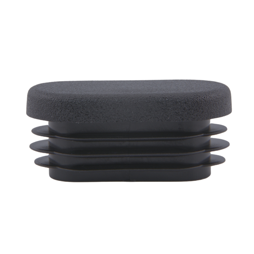 Lamellenstopfen oval 20/10x1-2 – PE schwarz