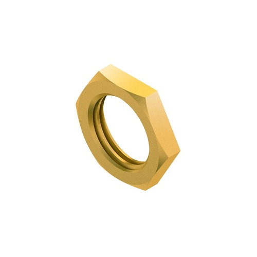 Kleinhuis Sechskantmutter, Höhe 2,5 mm, Gewinde M10x1, Messing, blank