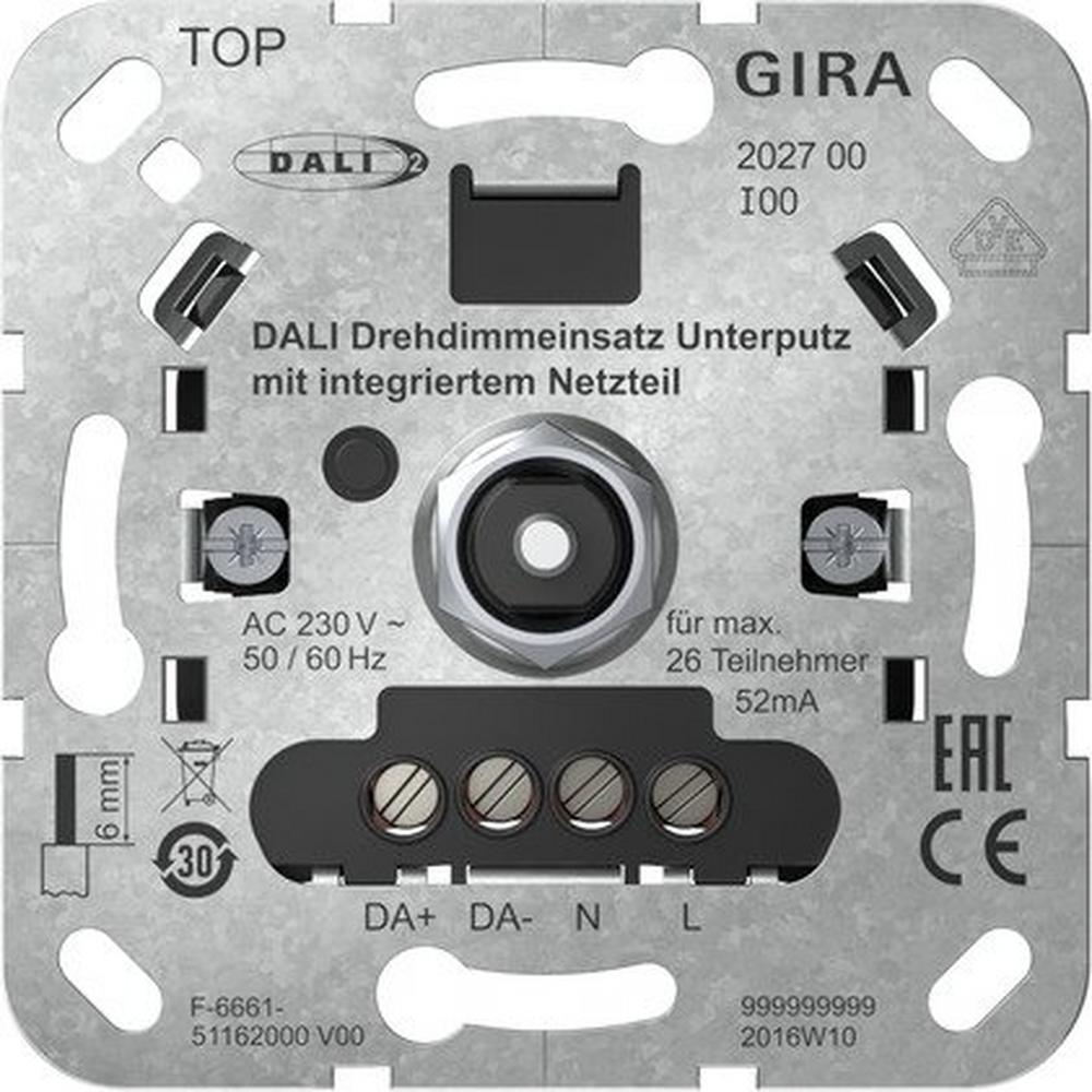 Gira 202700, DALI Drehdimmeins. UP Netzteil Einsatz