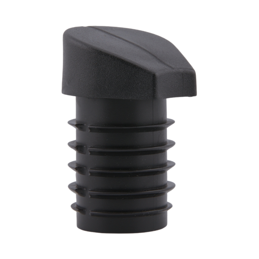 Lamellenstopfen schräg, rund 18x1,5-2 – PE schwarz, Winkel 12-18° (300003305)