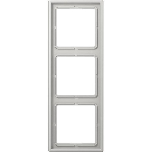 Jung Rahmen 3fach, LS 990, IP 44, Duroplast, lichtgrau, senkrechte und waagerechte Montage (LS983LG)