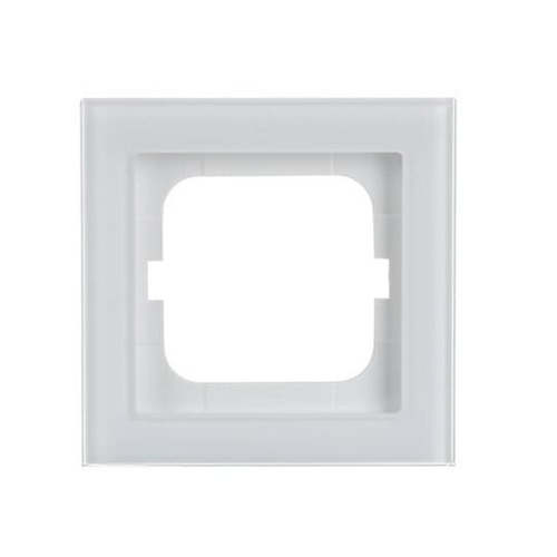 Busch-Jaeger Abdeckrahmen 1-fach weißglas - Busch-axcent® pur