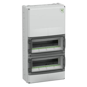 Spelsberg Kleinverteiler, grau, Schutzart IP65, 28 TE, Schlagfestigkeit IK08, Schutzklasse II, Bemessungsspannung 400V AC, DLG, UL-EU (73362801)