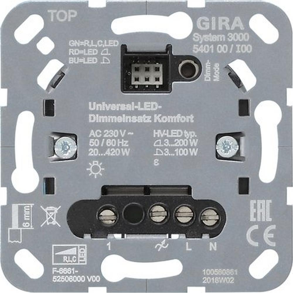 Gira 540100, S3000 Uni-LED-Dimmeins. Komfort Einsatz