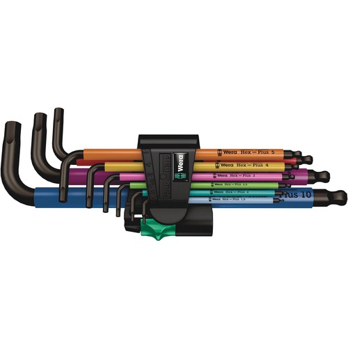 Wera 9 Hex-Plus Winkelschlüssel im zweikomponentigen Clip