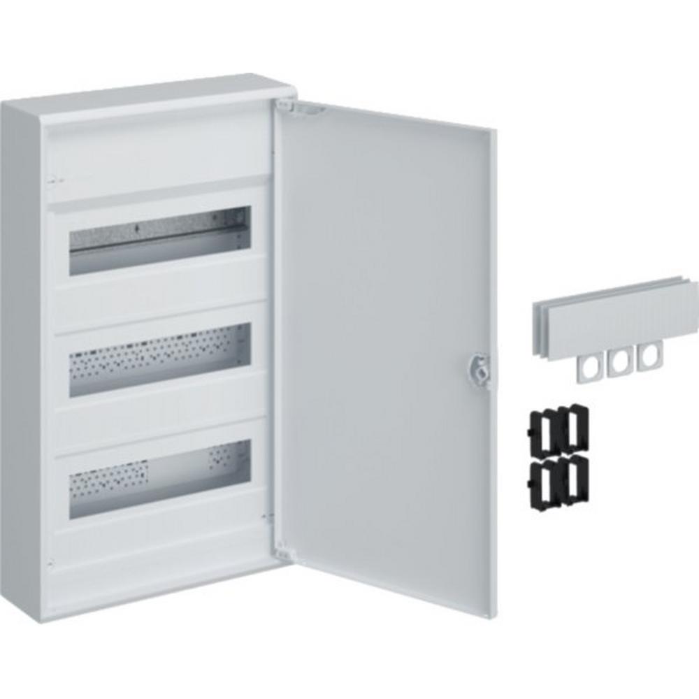 Hager VA36APZ, Kleinverteiler volta, Aufputz, 3x12 PLE, IP30, SKII, Tür und RJ45-Buchse