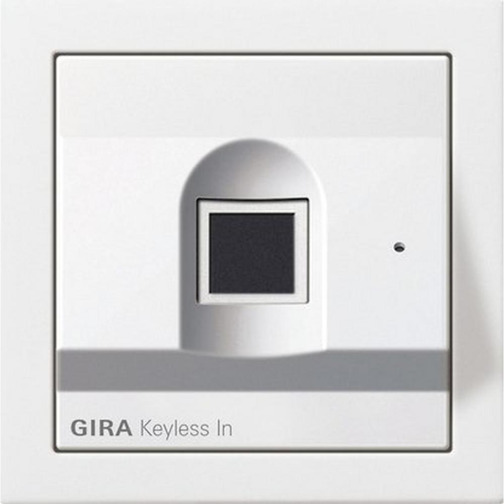 Gira 2617112, Gira Keyless In Fingerprint-Leseeinheit Flächenschalter Reinweiß