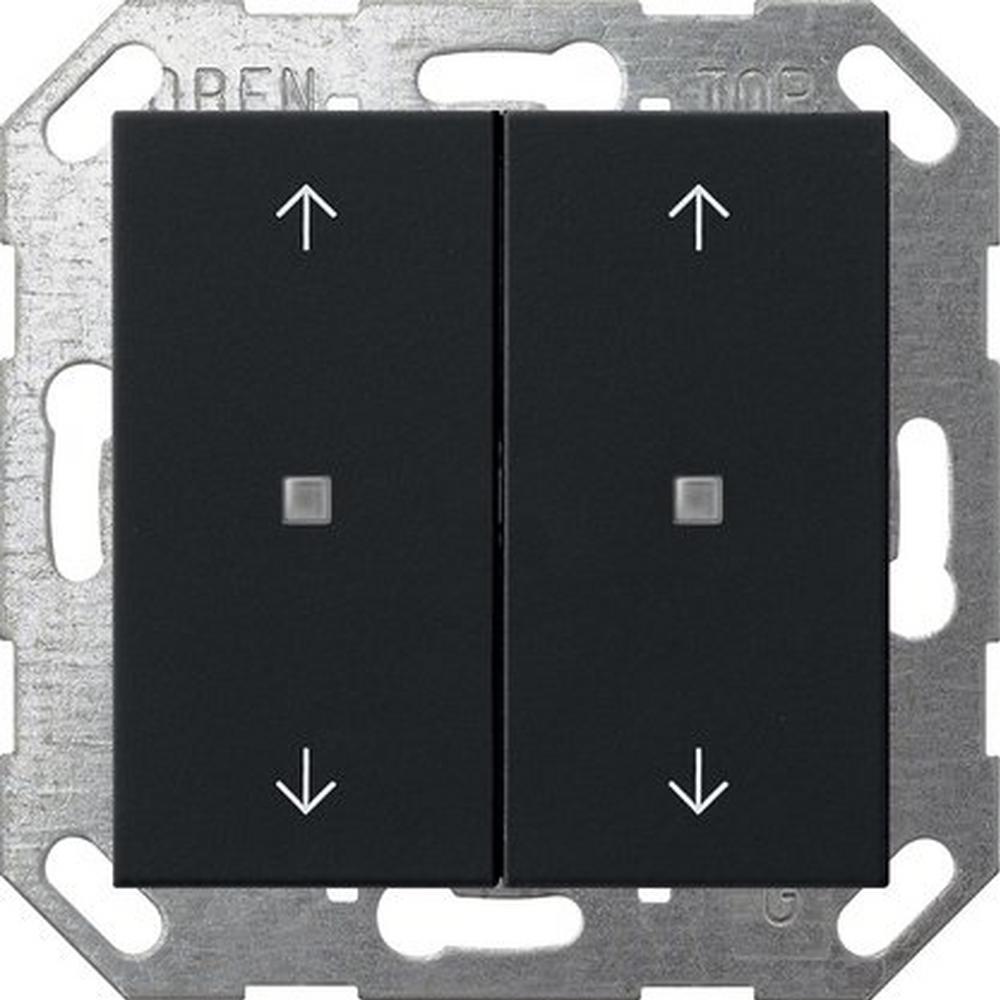 Gira 5174005, Taster Wippe 2f Pfeile OneKNX System 55 Schwarz m