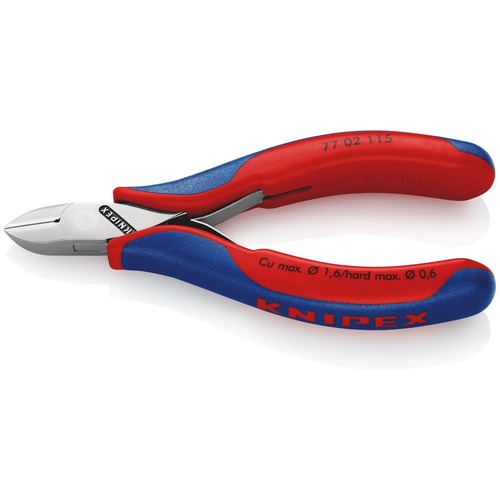 Knipex Elektronik-Seitenschneider m. kl. Facette, spiegelpol., harter Draht bis Ø 0,6 mm 115 mm
