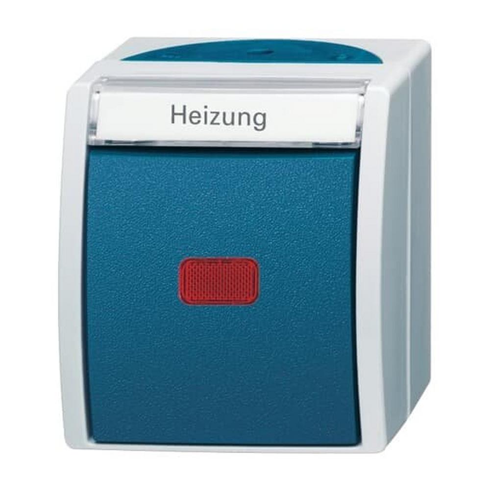 Busch-Jaeger 2601/6 SKWNH-53, Wippkontrollschalter/Heizungsschalter Aus- und Wechselschaltung