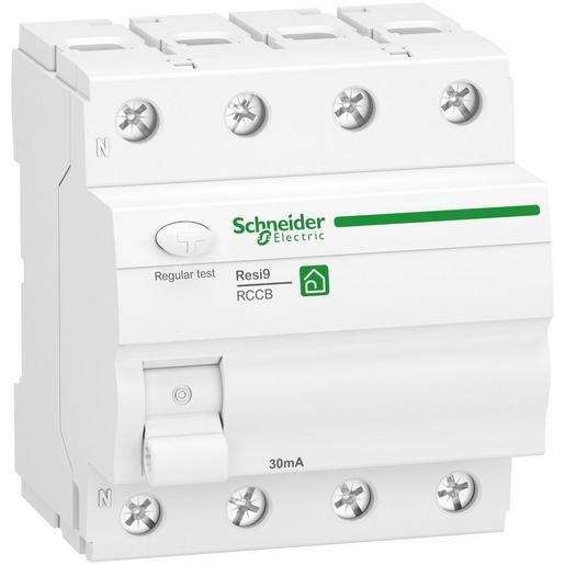 Schneider Electrik R9R22440, Fehlerstrom-Schutzschalter Resi9, 4P, 40A, 30mA, Typ A