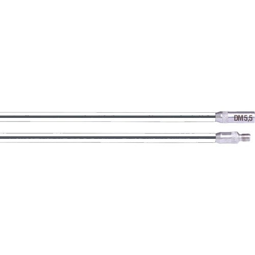 Runpotec RUNPOSTICKS Schwarz mittel Ø 5,5 mm-Kabeleinziehhilfe für nicht geführte Leitungen, Kabelschächte, Länge: 2x1m, Gewinde RTG Ø 6mm, Biegeradius R=200mm
