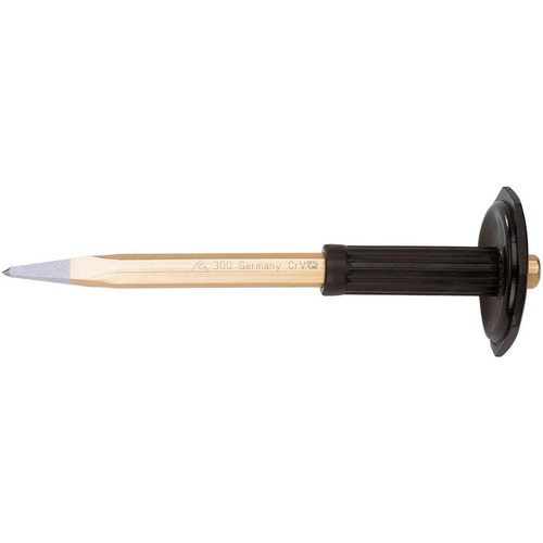 Rennsteig Spitzmeißel mit Handschutz 8-Kant, lackiertes Blatt 300 mm