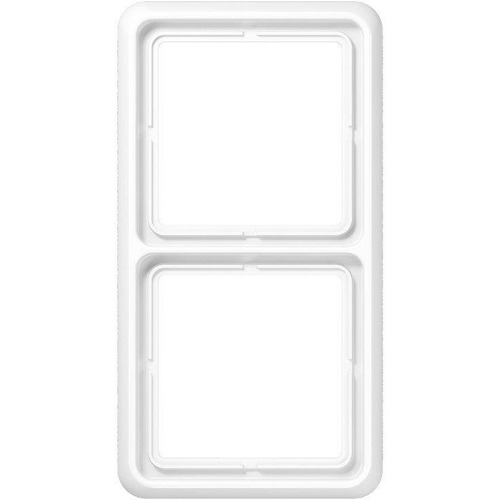 Jung Rahmen 2fach, CD 500, IP 44, Duroplast, alpinweiß, senkrechte und waagerechte Montage (CD582WW)