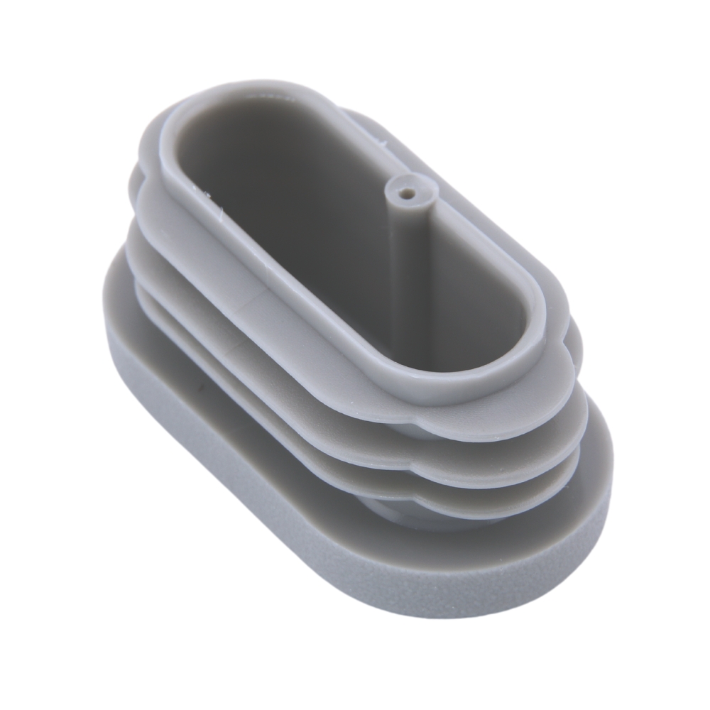 Lamellenstopfen oval 30/15x1-2,5 – PE grau