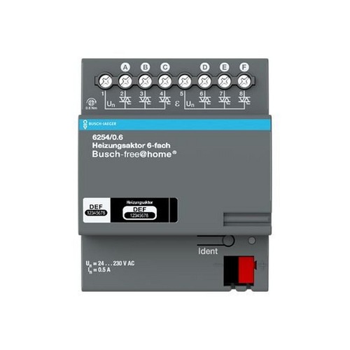 Busch-Jaeger Heizungsaktor, 6fach, 230 V, REG, BJE für Busch-free@home®