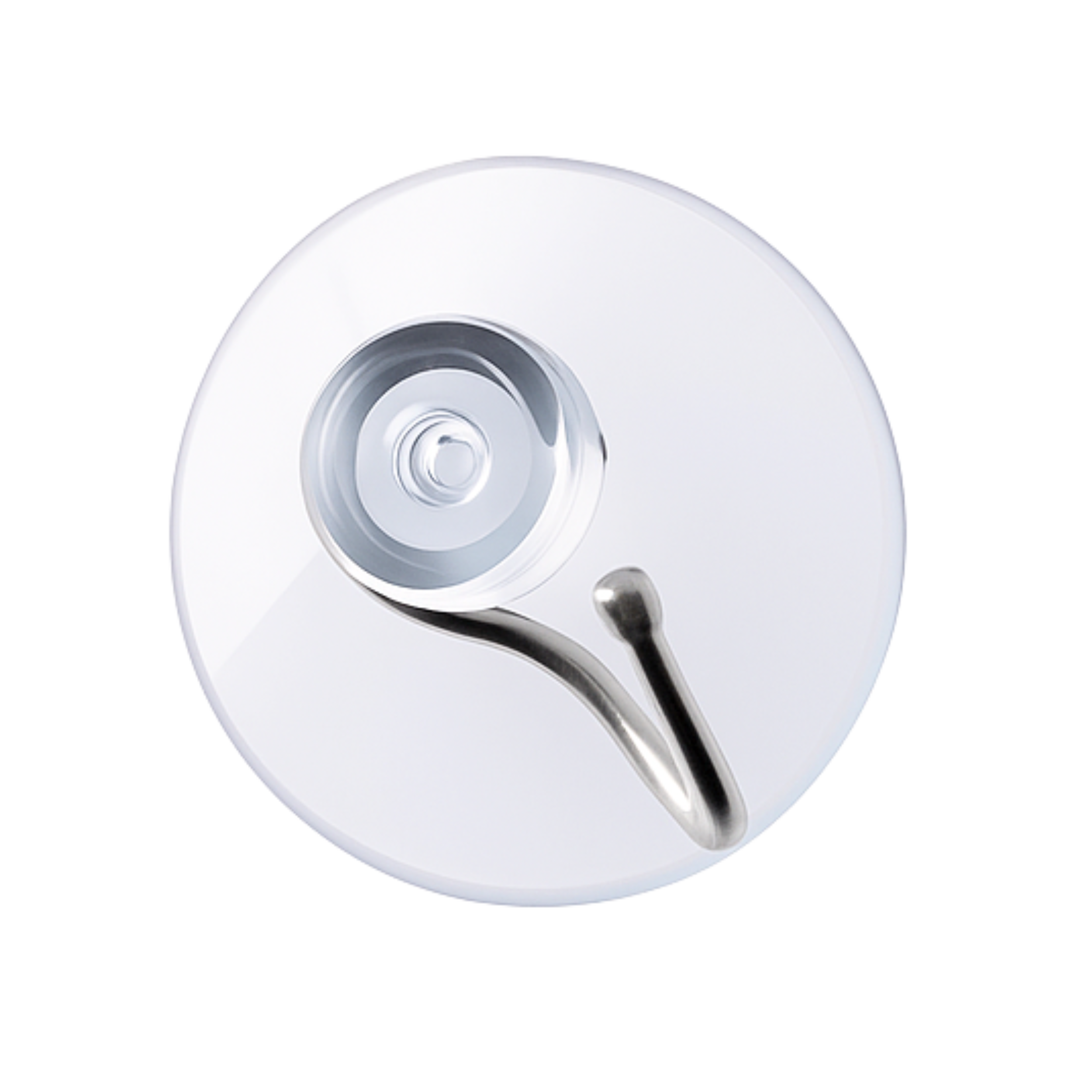 Haftsauger 20 mm – Saugnapf Weich-PVC natur, mit Metallhaken
