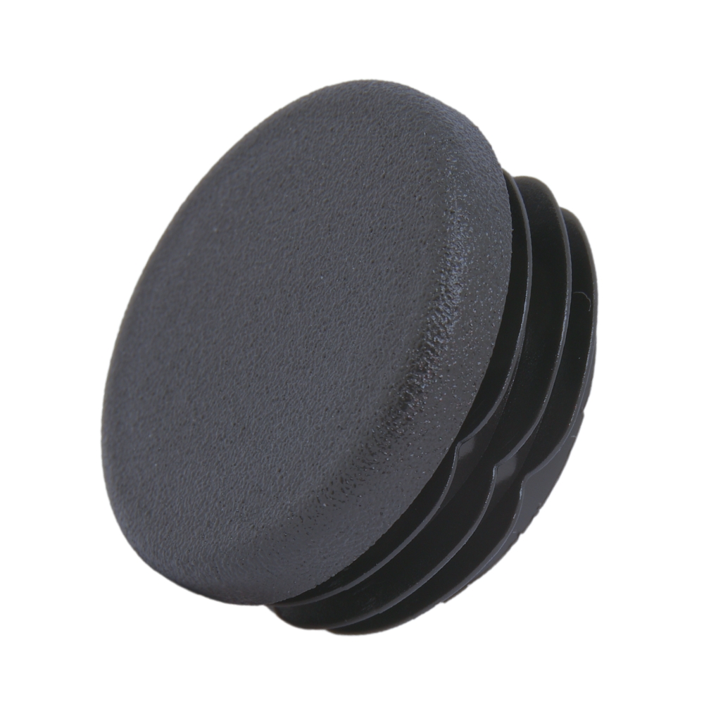 Lamellenstopfen rund 10x0,8-1,5 – PE schwarz, flach