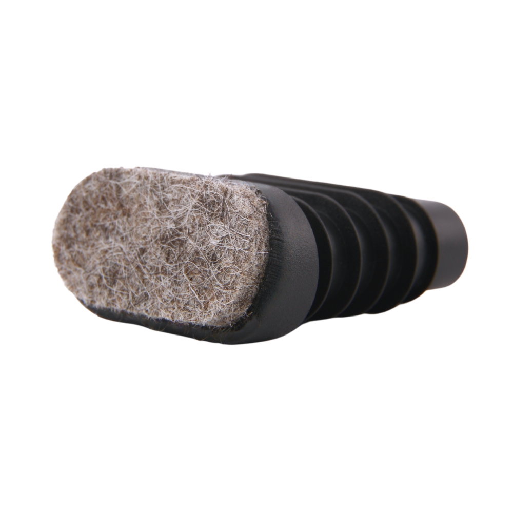Lamellenstopfen schräg, oval 30x15x1-2 – PE schwarz, Winkel 9°